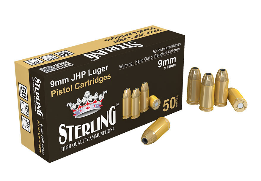 Náboje 9mm Luger JHP Sterling - 115 gr. č.1