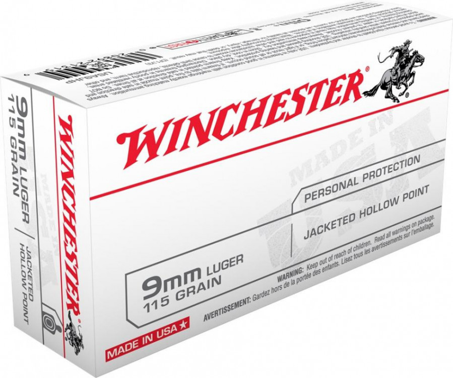 Náboje Winchester 9mm Luger JHP 115gr