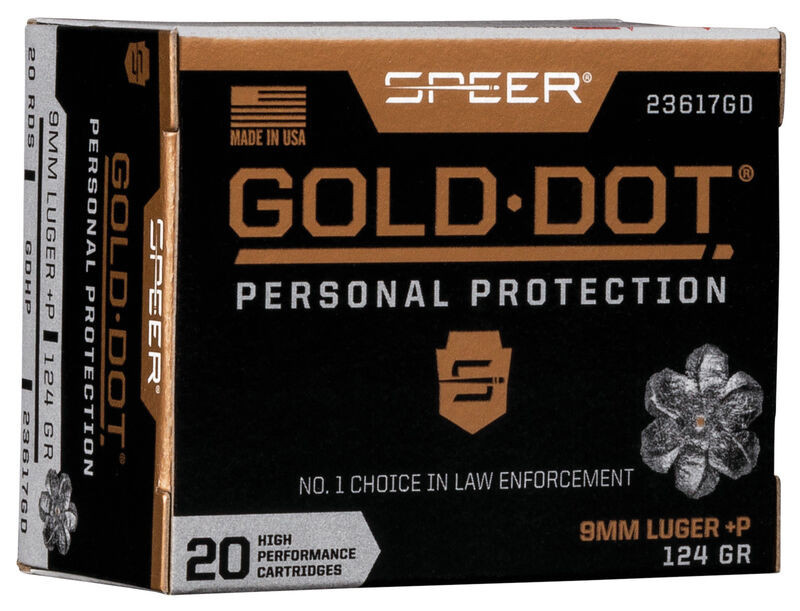 Náboje Speer Gold Dot 9mm Luger GDHP +P, 124gr č.1