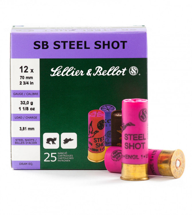 Náboje 12/70 STEEL SHOTS 3,81 mm (S&B) č.1