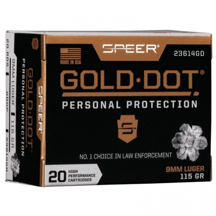 Náboje Speer Gold Dot 9mm Luger GDHP 115gr