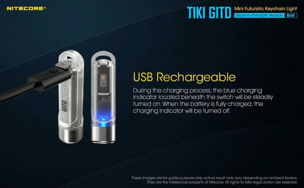 Miniaturní svítilna NITECORE TIKI GITD Blue -  300lm č.20