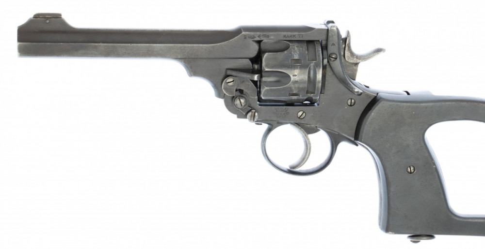 Revolver Webley & Scott Mark VI s pažbou - KOMISE č.1